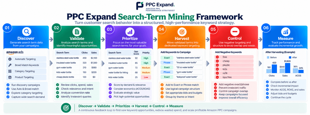 Amazon PPC Search-Term Mining Framework