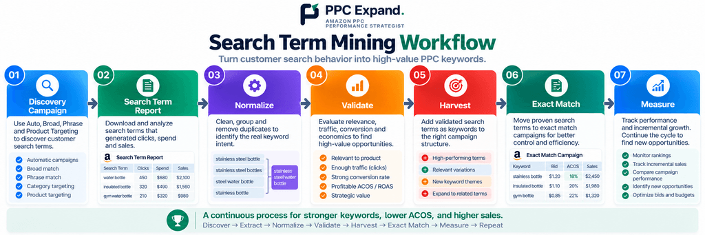 PPC Search Term Mining Workflow